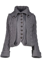 Load image into Gallery viewer, FW06 “THE WIDOWS OF CULLODEN” CABLE KNIT CARDIGAN