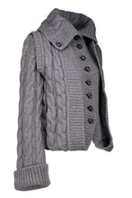 Load image into Gallery viewer, FW06 “THE WIDOWS OF CULLODEN” CABLE KNIT CARDIGAN