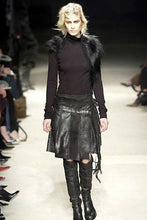 Load image into Gallery viewer, ANN DEMEULEMEESTER FW02 LEATHER SKIRT