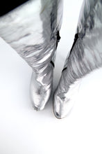 Load image into Gallery viewer, FW08 SILVER CLOG BOOT HEELS S.41