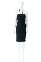 Load image into Gallery viewer, FW03 "SCANNERS" LEATHER & LACE CORSET DRESS