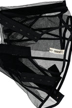 Load image into Gallery viewer, COMME DES GARÇONS "DARK ROMANCE" FW05 MESH TOP WITH LEATHER APPLIQUÉ