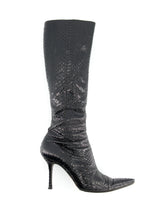 Load image into Gallery viewer, KNEE HIGH PYTHON BOOTS S.39