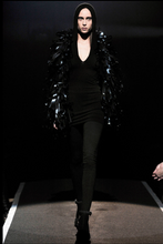 Load image into Gallery viewer, FW09 LEATHER FRINGE SCARF TOP