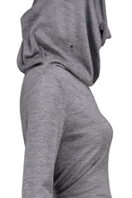 Load image into Gallery viewer, ALEXANDER MCQUEEN FW04 ASYMMETRICAL KNITTED HOOD DRESS