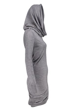 Load image into Gallery viewer, FW04 "PANTHEON AD LUCEM" ASYMMETRICAL KNITTED HOOD DRESS