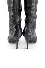 Load image into Gallery viewer, KNEE HIGH PYTHON BOOTS S.39