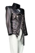 Load image into Gallery viewer, CHRISTOPHE DECARNIN FW09 WIDE SHOULDER LEATHER JACKET