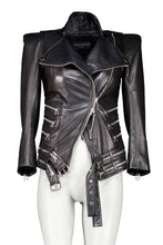 Load image into Gallery viewer, CHRISTOPHE DECARNIN FW09 WIDE SHOULDER LEATHER JACKET
