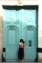 Load image into Gallery viewer, COMME DES GARÇONS "DARK ROMANCE" FW05 MESH TOP WITH LEATHER APPLIQUÉ