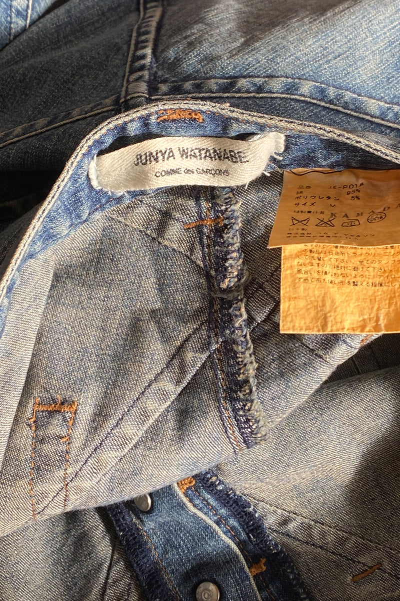 JUNYA WATANABE SS02 CROSSED FLARE JEANS – BURIED DEEP ARCHIVE