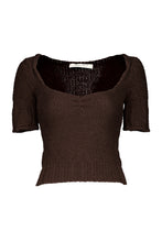 Load image into Gallery viewer, FW00 BROWN KNITTED TOP