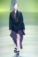 Load image into Gallery viewer, SS04 "QUEEN" DRAPED BLISTER LEATHER COAT