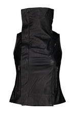 Load image into Gallery viewer, RICK OWENS HIGH NECK LEATHER VEST