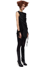 Load image into Gallery viewer, SS10 'RELEASE' DRAPED LEATHER DRESS