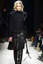 Load image into Gallery viewer, ANN DEMEULEMEESTER FW02 FRINGE PLEATED SKIRT