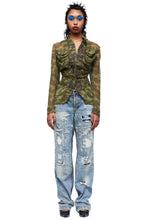 Load image into Gallery viewer, DISTRESSED PAINT DENIM