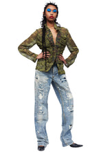 Load image into Gallery viewer, DISTRESSED PAINT DENIM