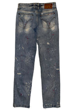 Load image into Gallery viewer, DISTRESSED PAINT DENIM