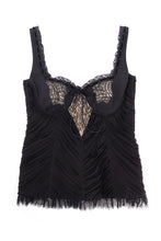 Load image into Gallery viewer, ALEXANDER MCQUEEN F/W05 CORSET TOP WITH MICRO PLEATING AND 60'S INSPIRED CUTS. 
