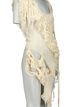 Load image into Gallery viewer, ALEXANDER MCQUEEN SS03 &quot;IRERE&quot; SHREDDED OYSTER TOP
