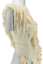 Load image into Gallery viewer, ALEXANDER MCQUEEN SS03 &quot;IRERE&quot; SHREDDED OYSTER TOP
