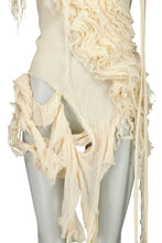 Load image into Gallery viewer, ALEXANDER MCQUEEN SS03 &quot;IRERE&quot; SHREDDED OYSTER TOP
