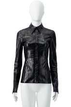 Load image into Gallery viewer, TOM FORD 00'S EEL SKIN LEATHER SHIRT
