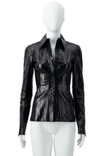 Load image into Gallery viewer, TOM FORD 00'S EEL SKIN LEATHER SHIRT
