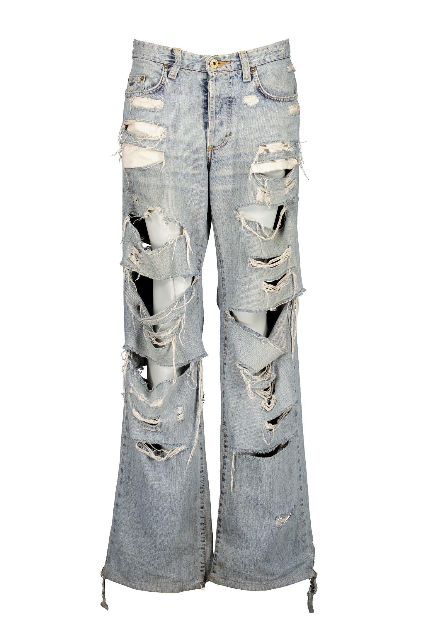 DOLCE AND GABBANA SS03 SLASHED JEANS
