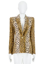 Load image into Gallery viewer, ALEXANDER MCQUEEN FW97 LEOPARD BLAZER
