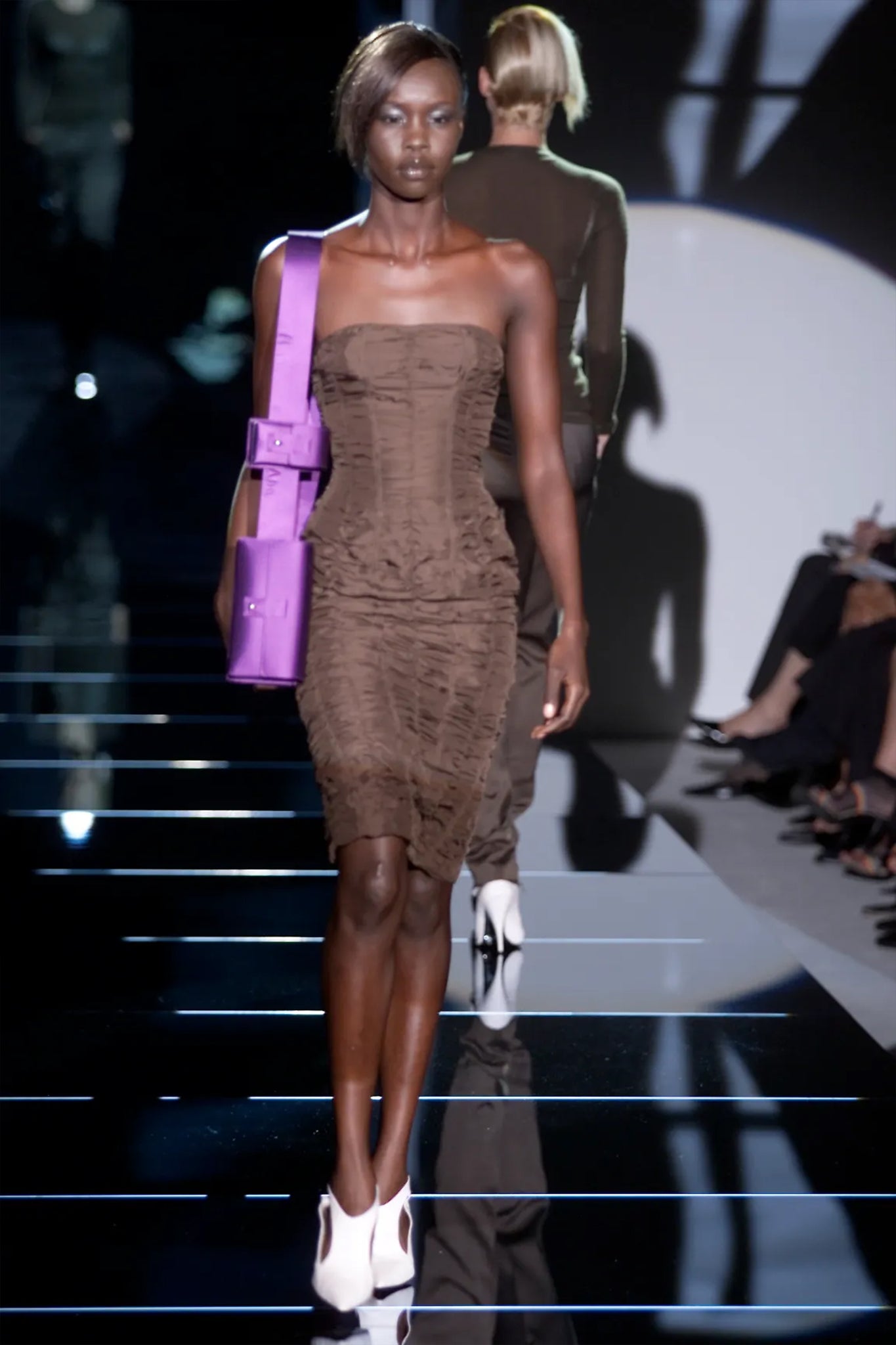 TOM FORD SS01 RUCHED CORSET DRESS – BURIED DEEP TOM FORD SS01 RUCHED CORSET DRESS – BURIED DEEP