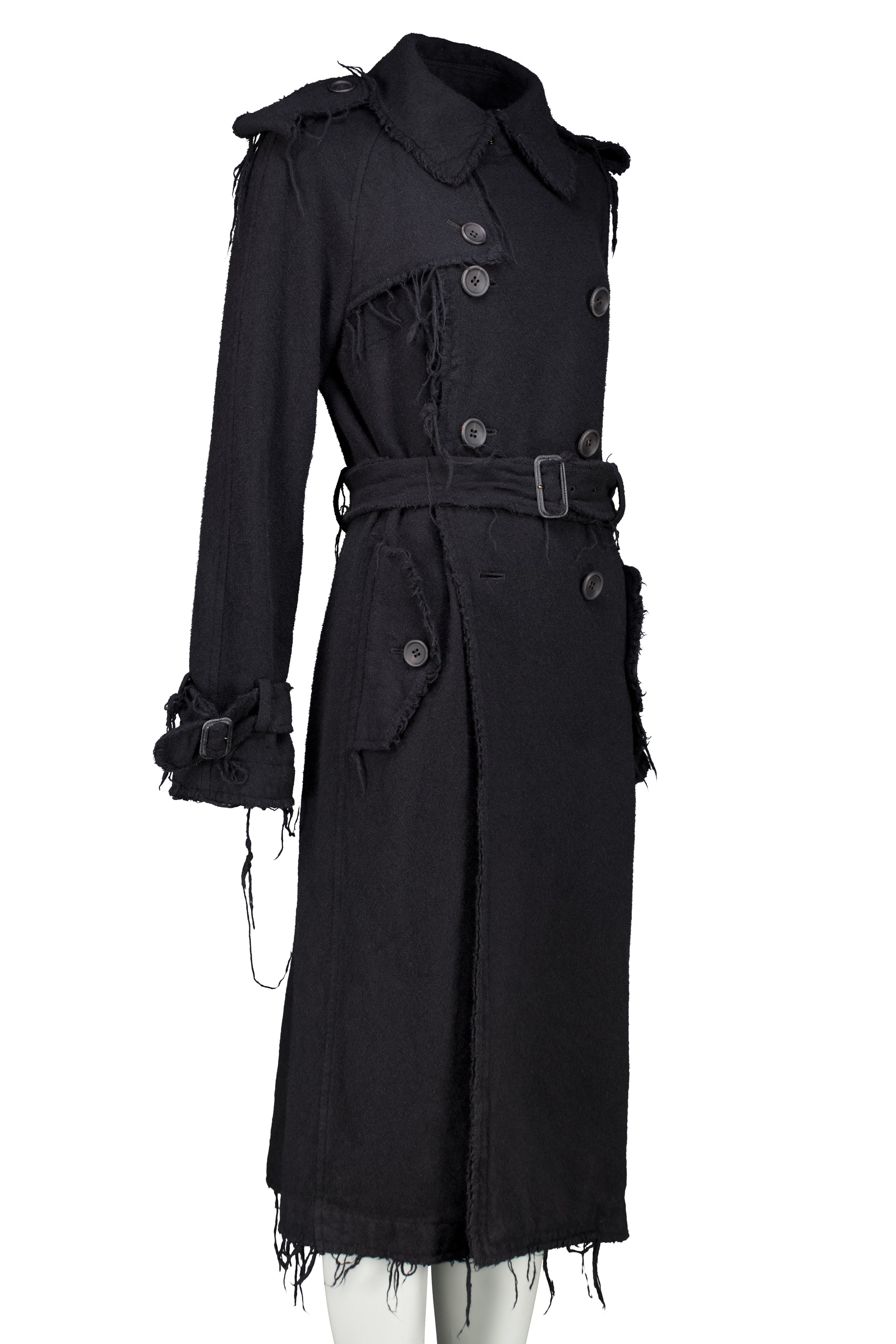 【限定値下】Stone  Jacquard Trenchjacket FW03 DISTRESSED SCARECROW TRENCH – BURIED DEEP