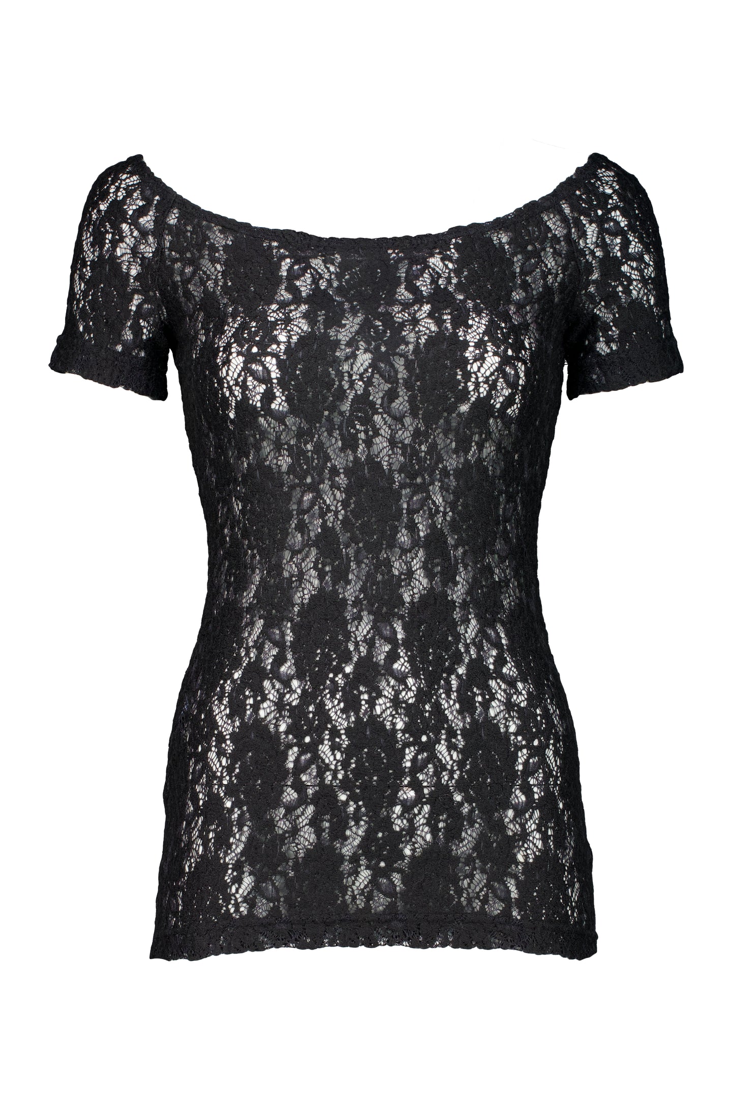 PRADA LACE BOAT NECK TOP