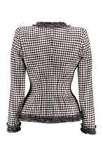 Load image into Gallery viewer, ALEXANDER MCQUEEN FW09 &quot;HORN OF PLENTY&quot; HOUNDSTOOTH BLAZER
