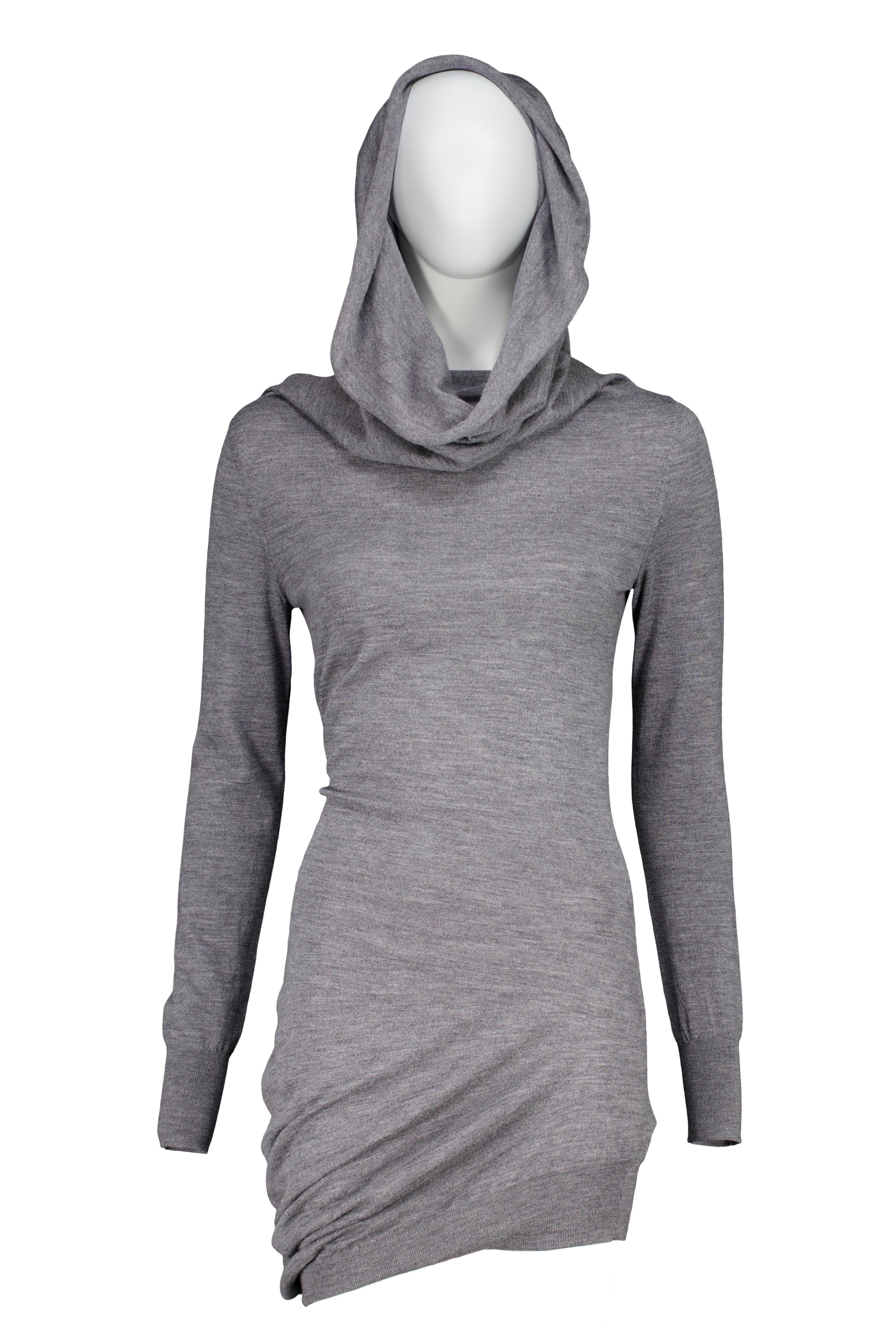 FW04 "PANTHEON AD LUCEM" ASYMMETRICAL KNITTED HOOD DRESS BURIED DEEP FW04 "PANTHEON AD LUCEM" ASYMMETRICAL KNITTED HOOD DRESS BURIED DEEP