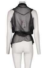 Load image into Gallery viewer, ANN DEMEULEMEESTER FW02 SILK + LEATHER TOP
