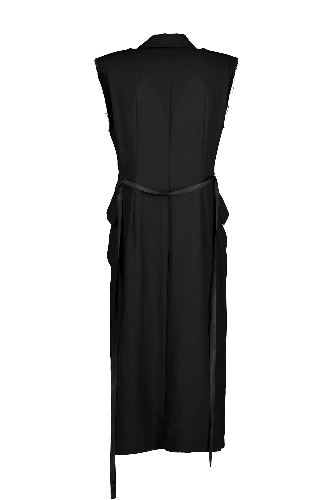 tailored vest maxi dress Sofia Tailored Vest Maxi Dress - Black