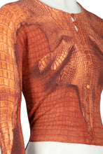 Load image into Gallery viewer, FW00 TROMPE L'OEIL CROCODILE CARDIGAN

