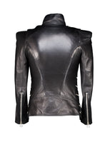 Load image into Gallery viewer, CHRISTOPHE DECARNIN FW09 WIDE SHOULDER LEATHER JACKET
