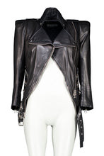 Load image into Gallery viewer, CHRISTOPHE DECARNIN FW09 WIDE SHOULDER LEATHER JACKET
