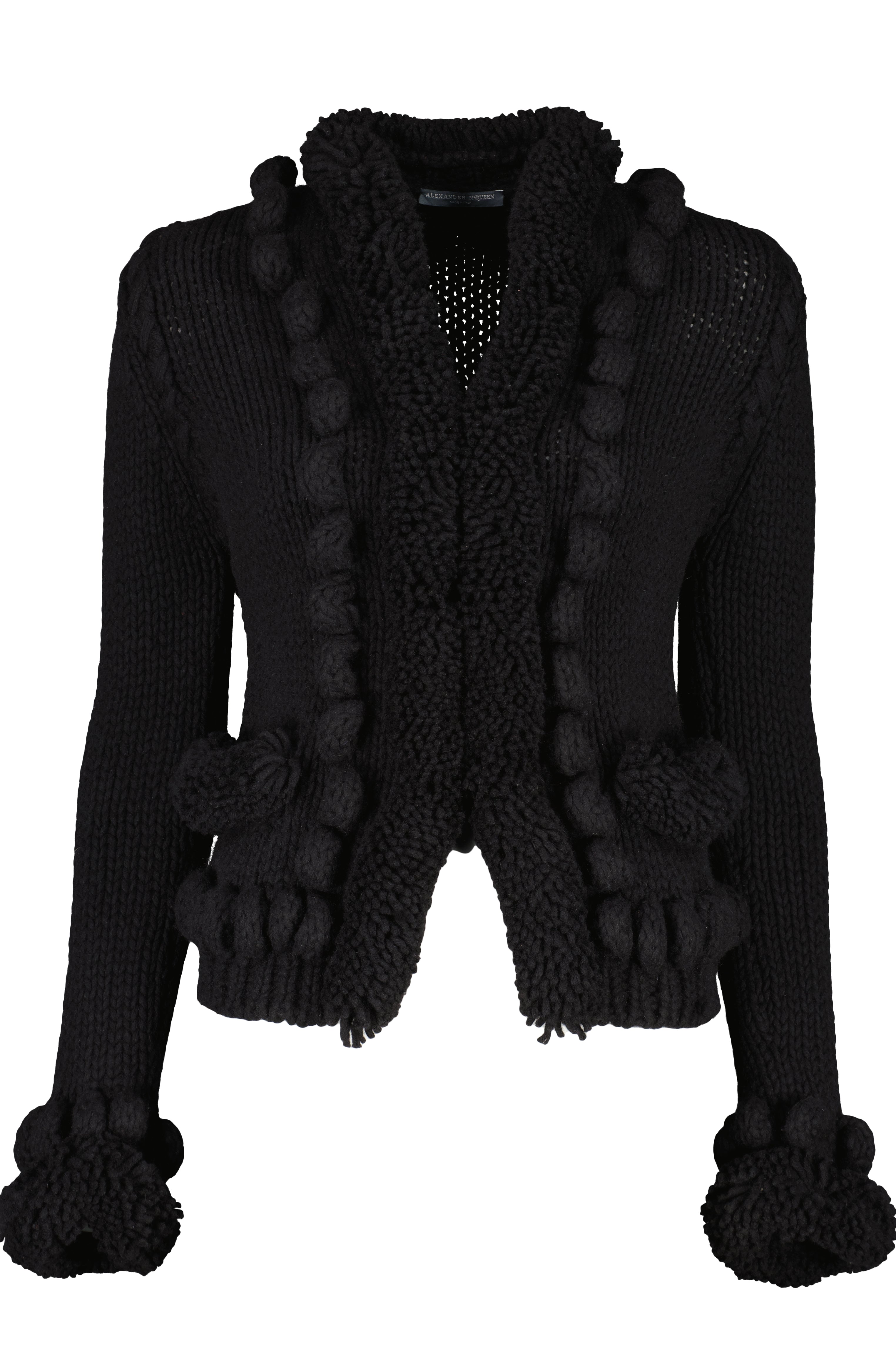 トップス 2010's Alexander McQueen Cable Knitting Alexander Mcqueen Cable Knit Knitted Structure Pocket Purple