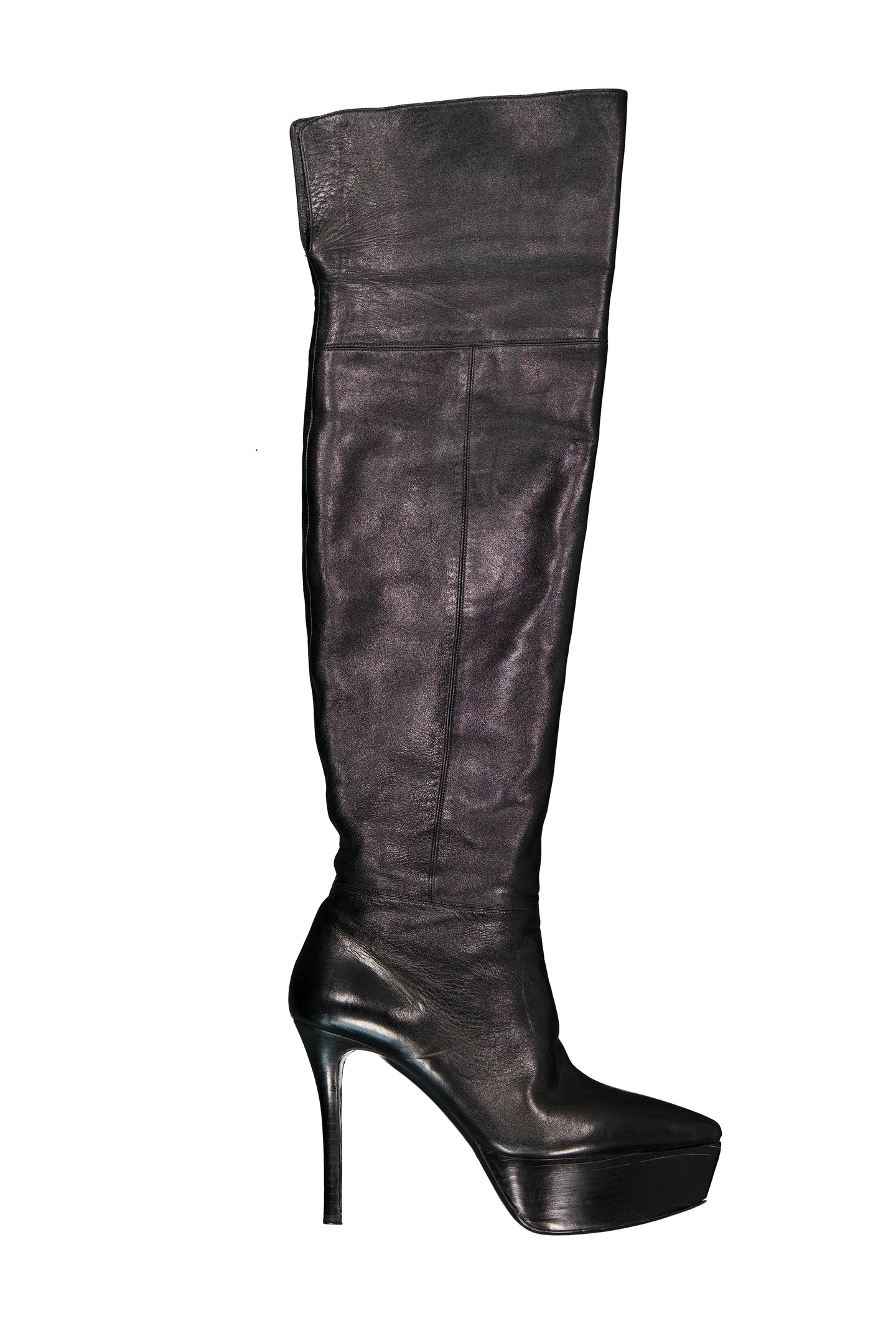 MIU MIU THIGH HIGH HOOKER BOOTS S38
