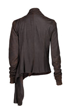 Load image into Gallery viewer, RICK OWENS SS04 &quot;QUEEN&quot; DRAPED BLISTER LEATHER COAT
