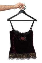 Load image into Gallery viewer, DOLCE&amp;GABBANA VELVET SEQUIN ROSE CORSET
