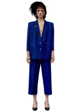 Load image into Gallery viewer, CLAUDE MONTANA BLUE TWO PIECE SUIT
