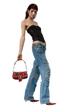 Load image into Gallery viewer, DOLCE&amp;GABBANA FLORAL DIAMOND PURSE
