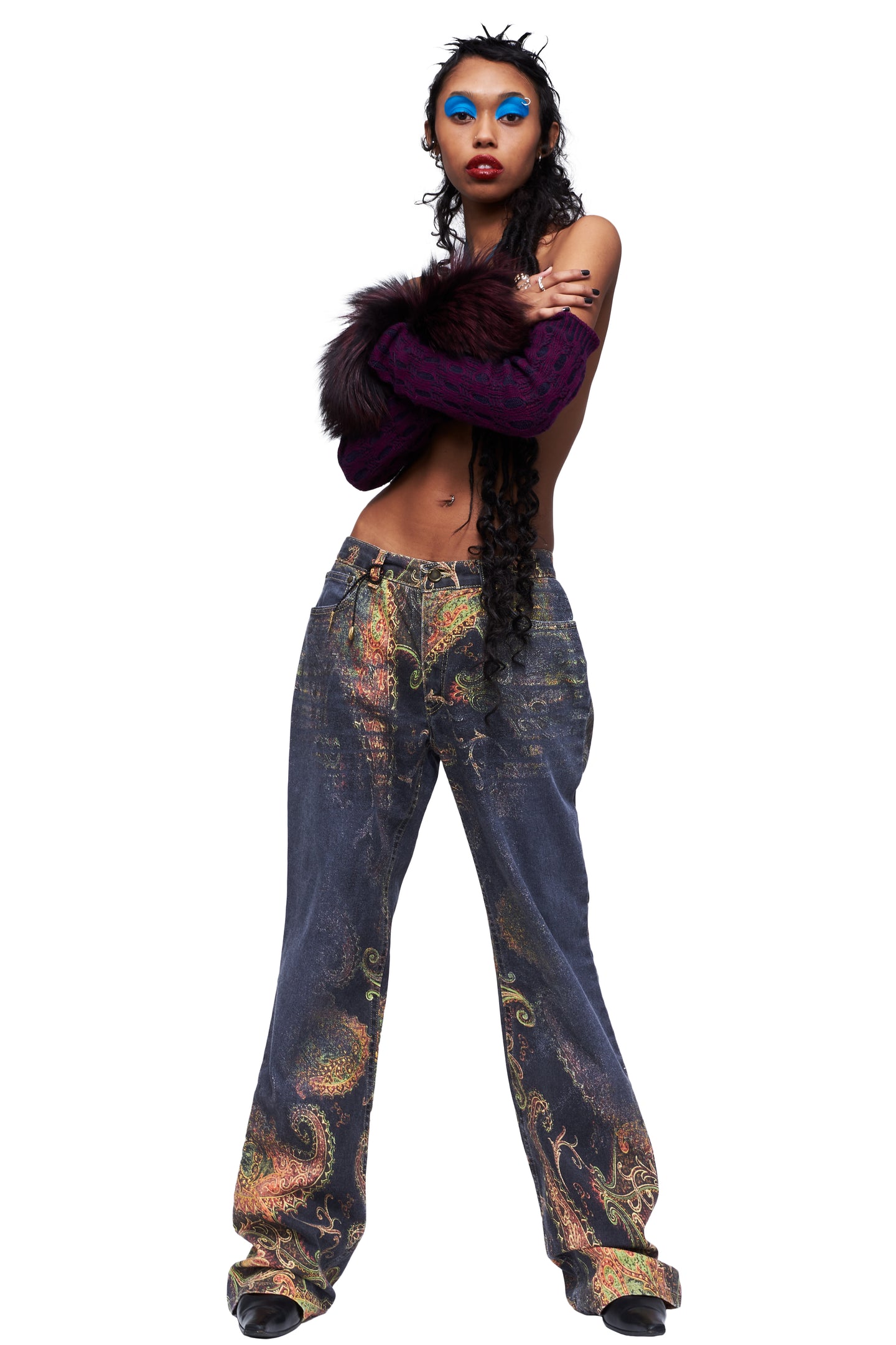 ROBERTO CAVALLI MAIN LINE PAISLEY PANTS