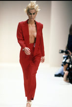 Load image into Gallery viewer, ALEXANDER MCQUEEN SS96 THE HUNGER RED TROUSERS
