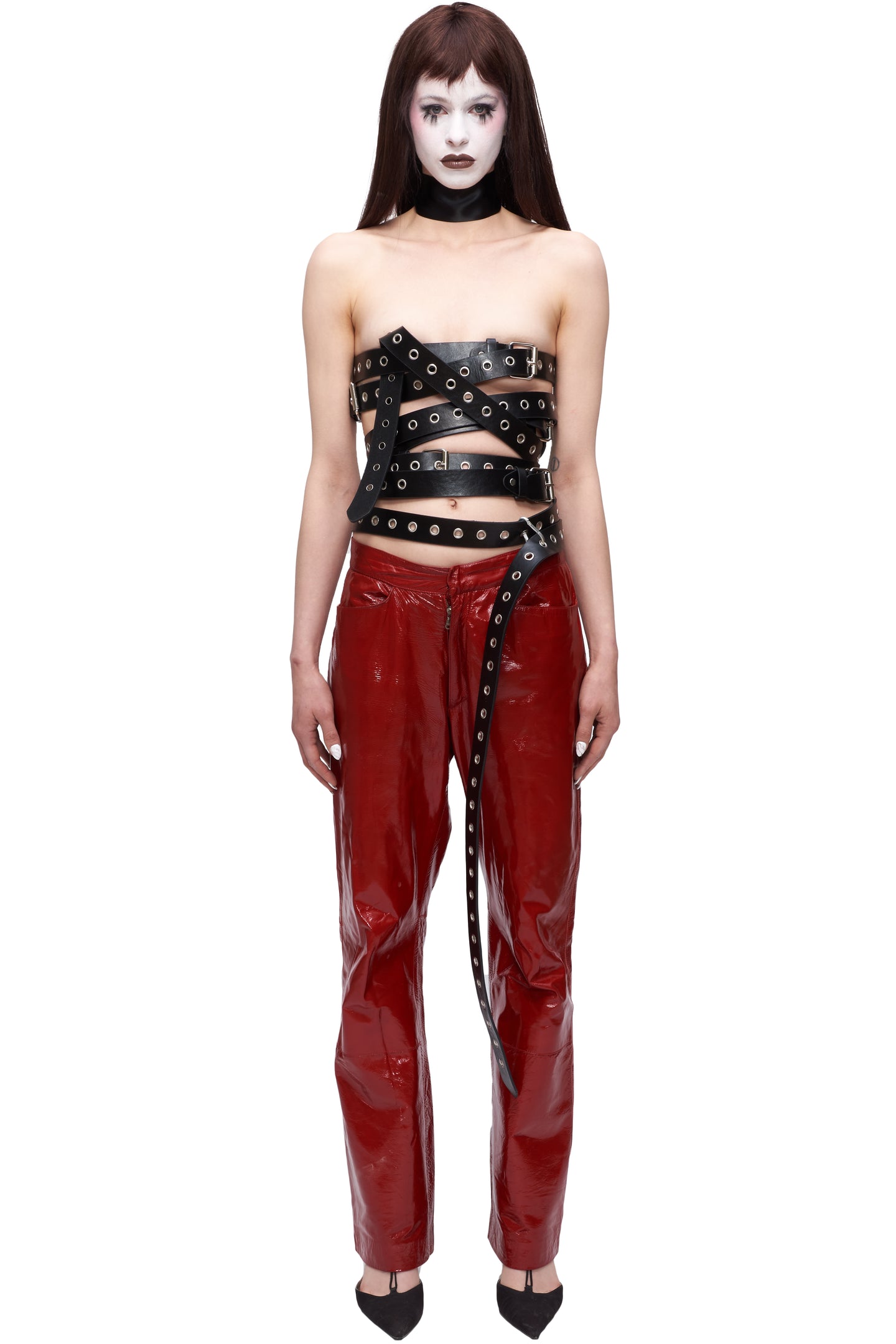 GUCCI BY TOM FORD FW99 RED LEATHER PANTS